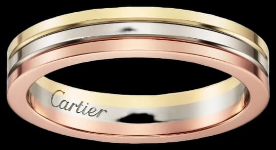 Cartier Vendome Louis Cartier wedding ring, width 3.5 mm