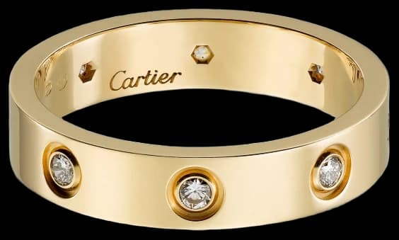 Cartier LOVE ring, small model, 8 diamonds