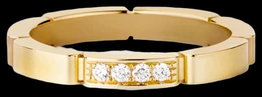 Cartier Maillon Panthère wedding ring, 4 diamonds
