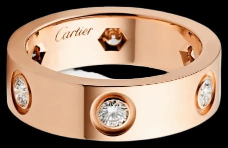 Cartier LOVE ring, classic model, 6 diamonds