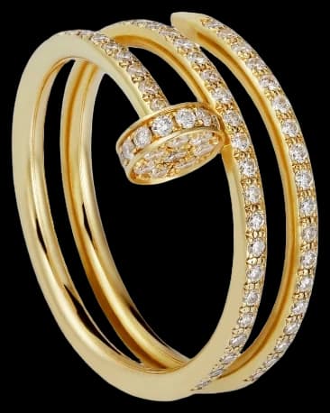 Cartier Juste un Clou ring, double, semi-paved
