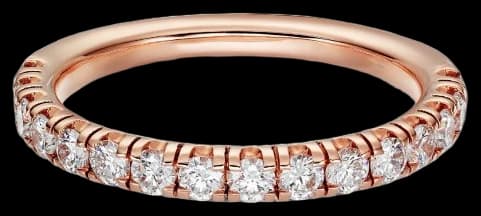 Cartier Etincelle de Cartier wedding ring, width 2.6 mm, semi-paved