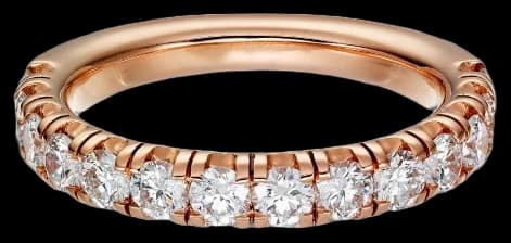 Cartier Etincelle de Cartier wedding ring, width 3.5 mm, semi-paved