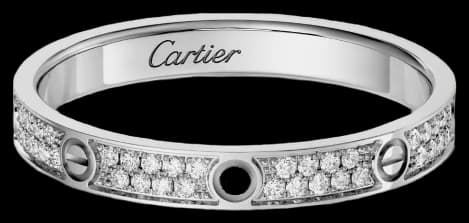 Cartier LOVE ring, mini model, paved