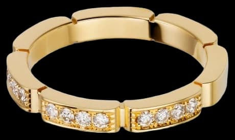 Cartier Maillon Panthère wedding ring, semi-paved