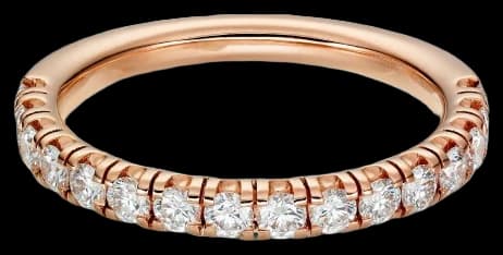 Cartier Etincelle de Cartier wedding ring, width 2 mm, semi-paved