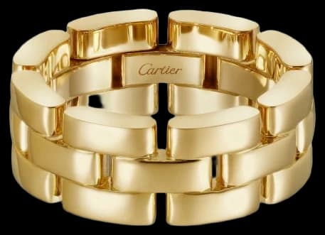 Cartier Maillon Panthère ring, three rows