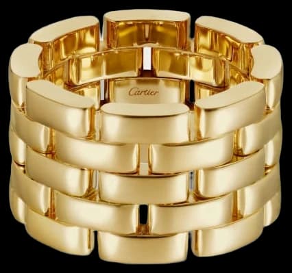 Cartier Maillon Panthère ring, five rows