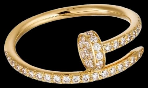 Cartier Juste un Clou ring, small model, semi-paved