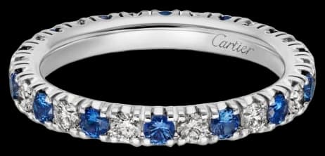 Cartier Etincelle de Cartier wedding ring, width 2.6 mm, paved - Diamond And Sapphire