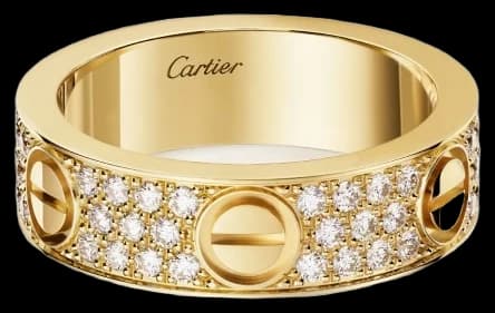 Cartier LOVE ring, classic model, paved