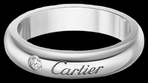 Cartier C de Cartier wedding ring, width 4 mm, 1 diamond