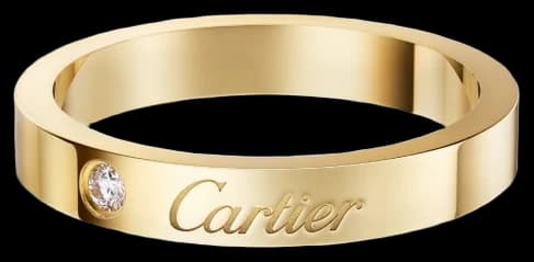 Cartier C de Cartier wedding ring, width 3 mm, 1 diamond