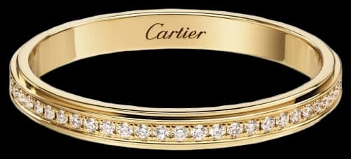 Cartier d'Amour wedding ring, 2.3 mm width, paved