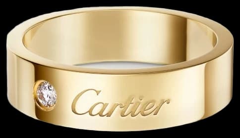 Cartier C de Cartier wedding ring, 5 mm width, 1 diamond