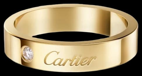 Cartier C de Cartier wedding ring, 4 mm width, 1 diamond