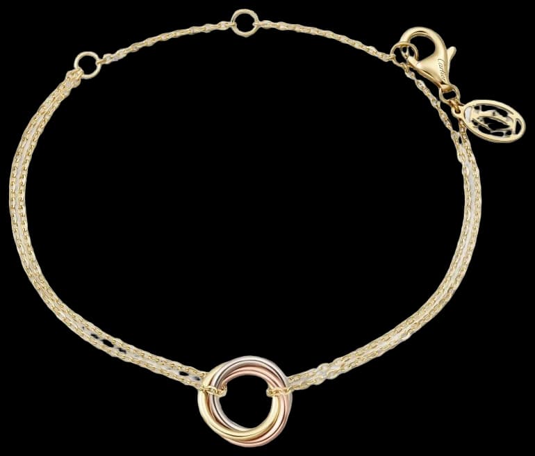Cartier Trinity bracelet, on chain