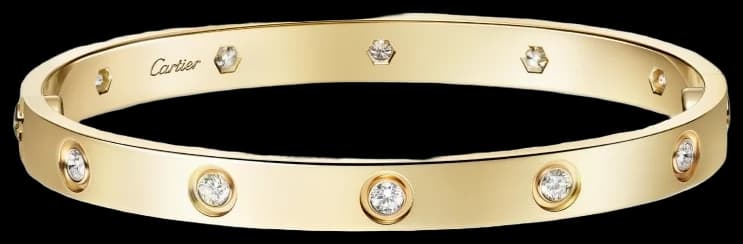 Cartier LOVE bracelet, classic model, 10 diamonds