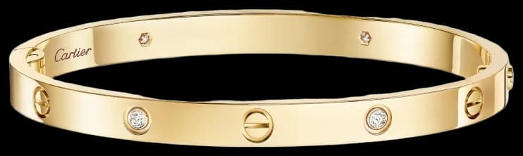 Cartier LOVE bracelet, medium model, 4 diamonds