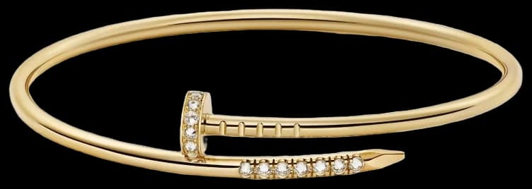 Cartier Juste un Clou bracelet, small model, reverse-set diamonds