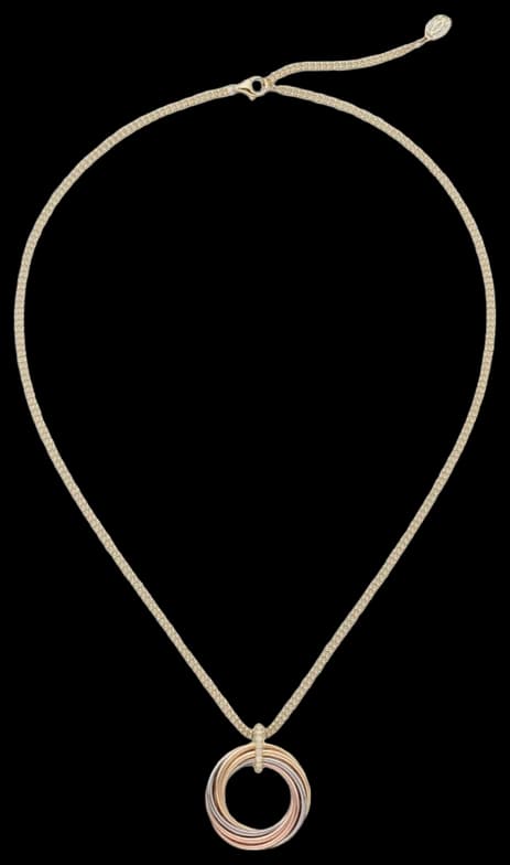 Cartier Trinity pendant, seven rows, diamonds