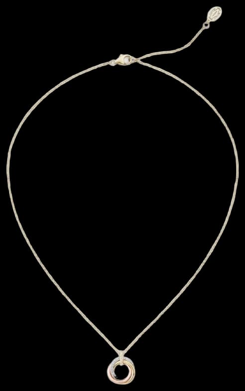 Cartier Trinity pendant, small model, semi-paved