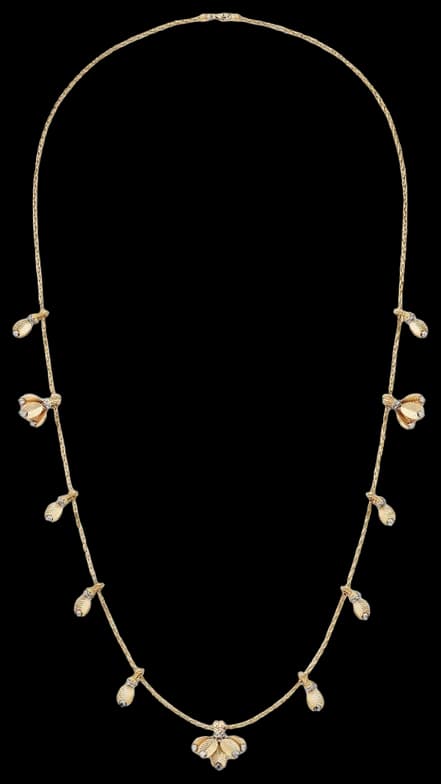 Cartier Grain de Café long necklace, diamonds