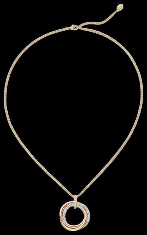 Cartier Trinity pendant, large model, semi-paved