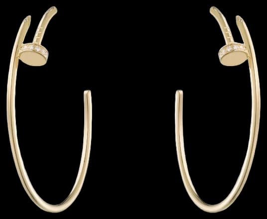 Cartier Juste un Clou hoop earrings, large model, diamonds