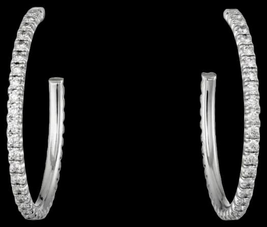 Cartier Etincelle de Cartier hoop earrings, medium model, paved