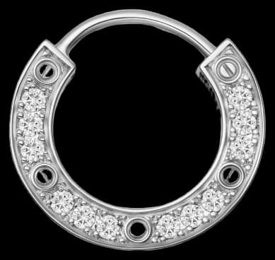 Cartier LOVE single earring, paved