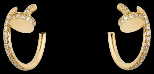 Cartier Juste un Clou hoop earrings, small model, paved