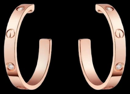 Cartier LOVE hoop earrings, medium model, 6 diamonds