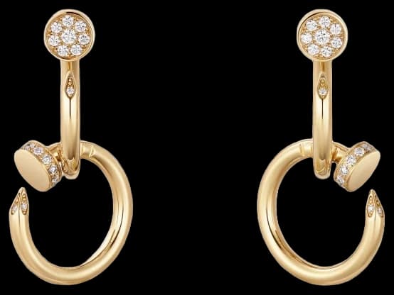 Cartier Juste un Clou earrings, double, diamonds