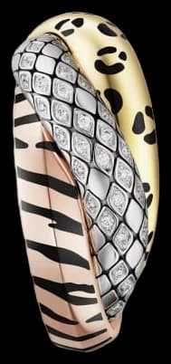 Cartier Trinity single earring, lacquer, semi-paved