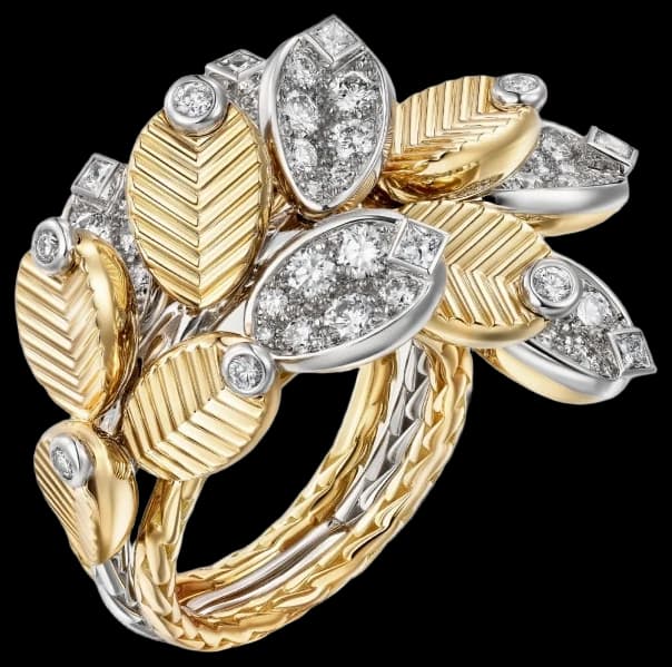 Cartier Grain de Café ring, semi-paved