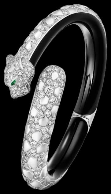 Cartier Panthère de Cartier bracelet, black lacquer, paved
