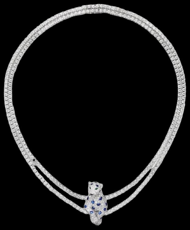 Cartier Panthère de Cartier necklace, sapphire, multi-wear, paved