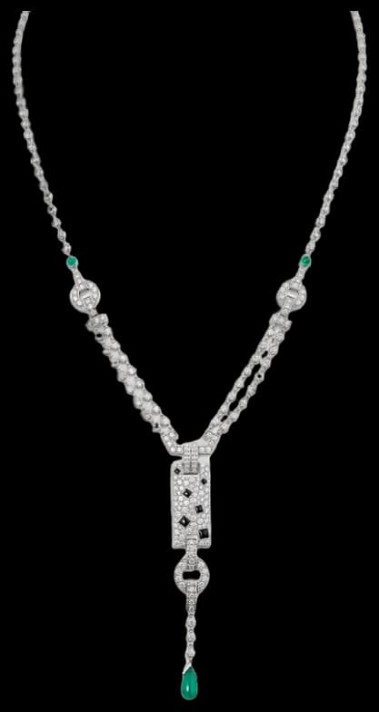 Cartier Panthère de Cartier necklace, emerald, paved