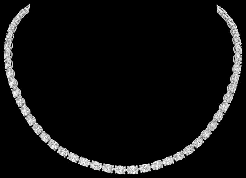Cartier Essential Lines necklace, oval-cut diamonds