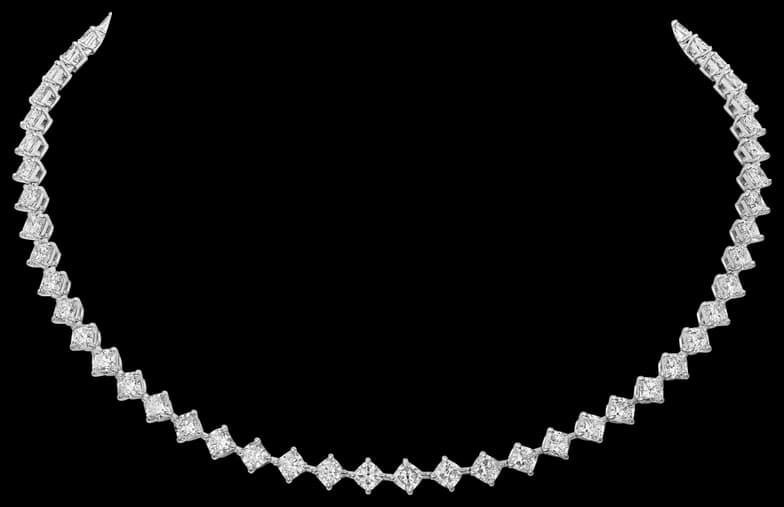 Cartier Essential Lines necklace, cushion-cut diamonds
