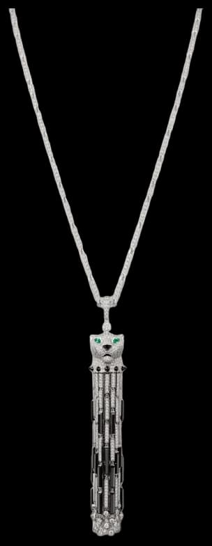 Cartier Panthère de Cartier long necklace, onyx, multi-wear, large model, paved