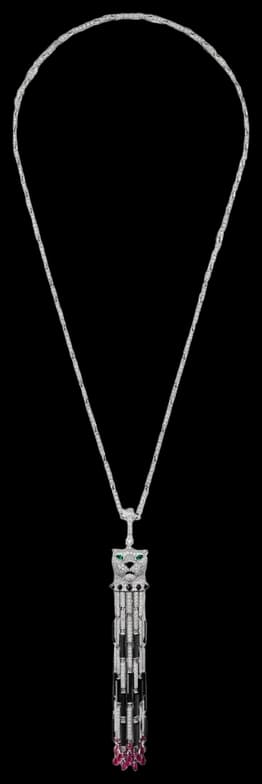 Cartier Panthère de Cartier long necklace, ruby, multi-wear, large model, paved