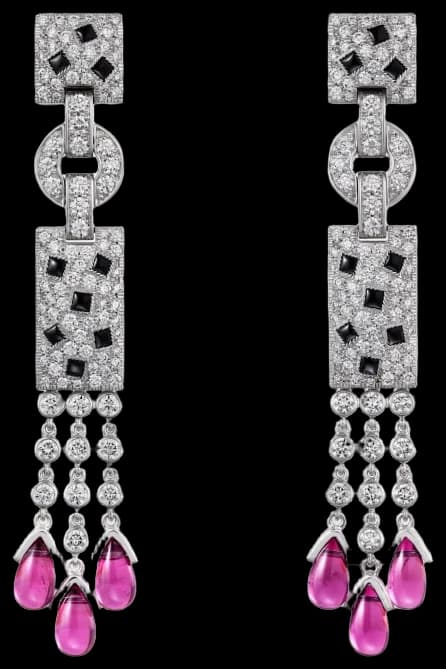 Cartier Panthère de Cartier earrings, rubellite, paved