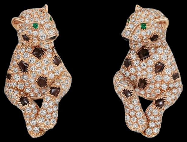 Cartier Panthère de Cartier earrings - Diamond And Emerald And Obsidian And Onyx