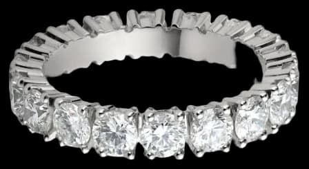 Cartier Destinée wedding ring, width 3.8 mm, paved