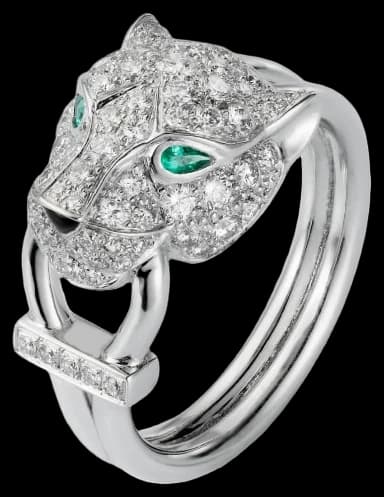 Cartier Panthère de Cartier ring, paved - Diamond And Emerald And Onyx
