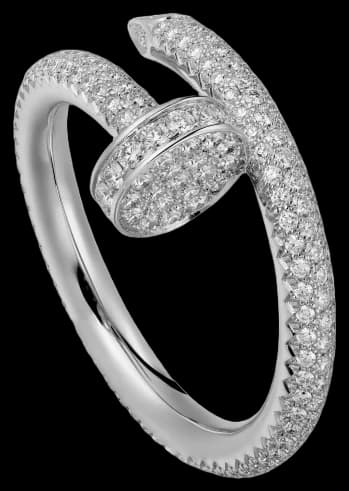 Cartier Juste un Clou ring, classic model, paved