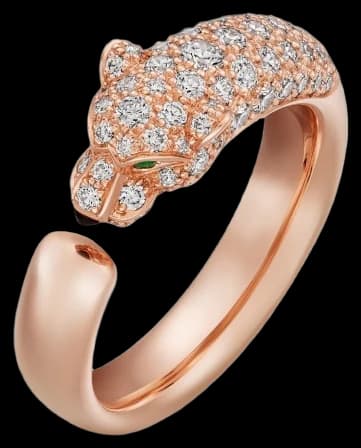Cartier Panthère de Cartier ring, small model, semi-paved