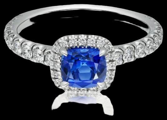 Cartier Destinée solitaire, cushion-cut sapphire, paved